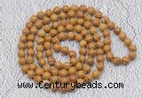 GMN445 Hand-knotted 8mm, 10mm wooden jasper 108 beads mala necklaces