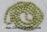 GMN469 Hand-knotted 8mm, 10mm China jade 108 beads mala necklaces