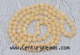 GMN476 Hand-knotted 8mm, 10mm honey jade 108 beads mala necklaces