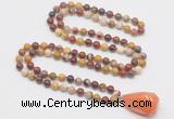 GMN4890 Hand-knotted 8mm, 10mm mookaite 108 beads mala necklace with pendant