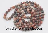 GMN523 Hand-knotted 8mm, 10mm brecciated jasper 108 beads mala necklaces