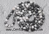 GMN535 Hand-knotted 8mm, 10mm black & white jasper 108 beads mala necklaces