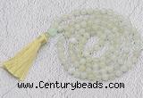 GMN59 Hand-knotted 8mm candy jade 108 beads mala necklace with tassel