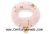 GMN7050 8mm rose quartz 108 mala beads wrap bracelet necklaces