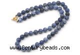 GMN7610 18 - 36 inches 8mm, 10mm matte sodalite beaded necklaces