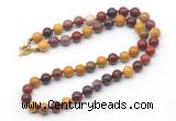 GMN7718 18 - 36 inches 8mm, 10mm round mookaite beaded necklaces