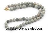 GMN7786 18 - 36 inches 8mm, 10mm round greeting pine jasper beaded necklaces