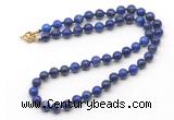 GMN7826 18 - 36 inches 8mm, 10mm round lapis lazuli beaded necklaces