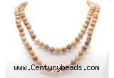 GMN8033 18 - 36 inches 8mm, 10mm picture jasper 54, 108 beads mala necklaces