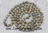 GMN919 Hand-knotted 8mm, 10mm matte rhyolite 108 beads mala necklaces