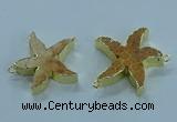 NGC1445 28mm - 30mm starfish fossil coral connectors wholesale