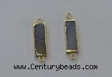 NGC5055 8*28mm - 10*30mm rectangle agate gemstone connectors