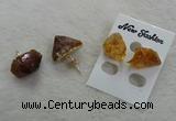 NGE135 12*14mm - 13*18mm nuggets citrine gemstone earrings