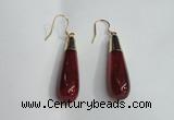 NGE15 10*40mm teardrop agate gemstone earrings wholesale