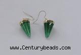 NGE158 11*20mm – 12*22mm cone agate gemstone earrings wholesale