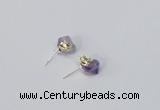 NGE164 4*6mm – 5*8mm freeform lavender amethyst earrings