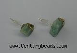 NGE310 6*8mm - 8*10mm nuggets amazonite earrings wholesale