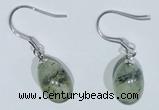 NGE420 10*14mm teardrop green rutilated quartz earrings earrings wholesale