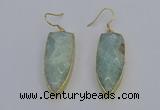 NGE5060 12*35mm - 15*40mm arrowhead amazonite pendants wholeasle