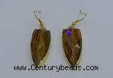 NGE5064 12*35mm - 15*40mm arrowhead yellow tiger eye pendants