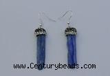 NGE5100 10*35mm - 15*45mm freeform blue kyanite earrings