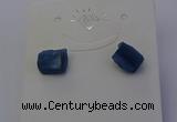 NGE5107 6*10mm nuggets blue kyanite earrings wholesale