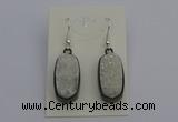 NGE5140 10*22mm - 12*25mm freeform plated druzy quartz earrings