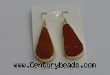 NGE5172 15*28mm - 15*30mm flat teardrop mookaite earrings