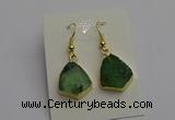 NGE5175 15*20mm australia chrysoprase earrings wholesale