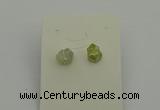 NGE5186 5*8mm - 6*10mm nuggets plated druzy quartz earrings
