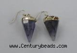 NGE63 14*20mm - 15*22mm cone agate gemstone earrings wholesale