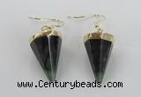 NGE65 14*20mm - 15*22mm cone agate gemstone earrings wholesale