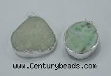 NGP1006 25*35mm - 35*45mm freeform druzy agate beads pendant