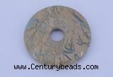 NGP226 7*50mm fashion serpentine jasper gemstone donut pendant