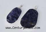 NGP2957 25*35mm - 35*45mm freeform sodalite pendants wholesale