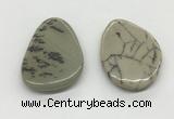 NGP5525 30*50mm - 35*55mm flat teardrop jasper pendants