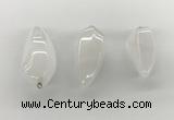 NGP5551 14*40mm - 23*58mm teardrop white jade pendants