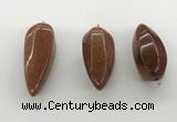 NGP5560 14*40mm - 23*58mm teardrop goldstone pendants wholesale