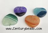 NGP5733 34*35mm heart agate gemstone pendants wholesale