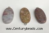 NGP5751 20*40mm oval agate gemstone pendants wholesale