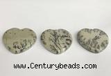 NGP5760 35*35mm heart jasper gemstone pendants wholesale