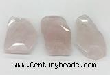 NGP5848 35*50mm - 50*70mm faceted freeform rose quartz slab pendants