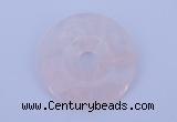 NGP601 5pcs 5*35mm rose quartz gemstone donut pendants wholesale