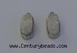 NGP6895 10*22mm - 12*25mm freeform plated druzy quartz pendants