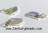 NGP9714 11*15mm horn-shaped  mixed gemstone pendants wholesale