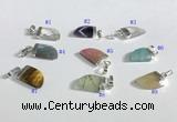 NGP9722 11*16mm horn-shaped  mixed gemstone pendants wholesale