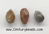 NGP9809 22*35mm - 25*40mm faceted nuggets agate pendants