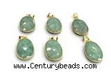NGP9878 17*22mm faceted oval amazonite pendant