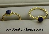 NGR1061 4mm coin lapis lazuli gemstone rings wholesale