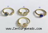 NGR1118 8mm coin  mixed gemstone rings wholesale